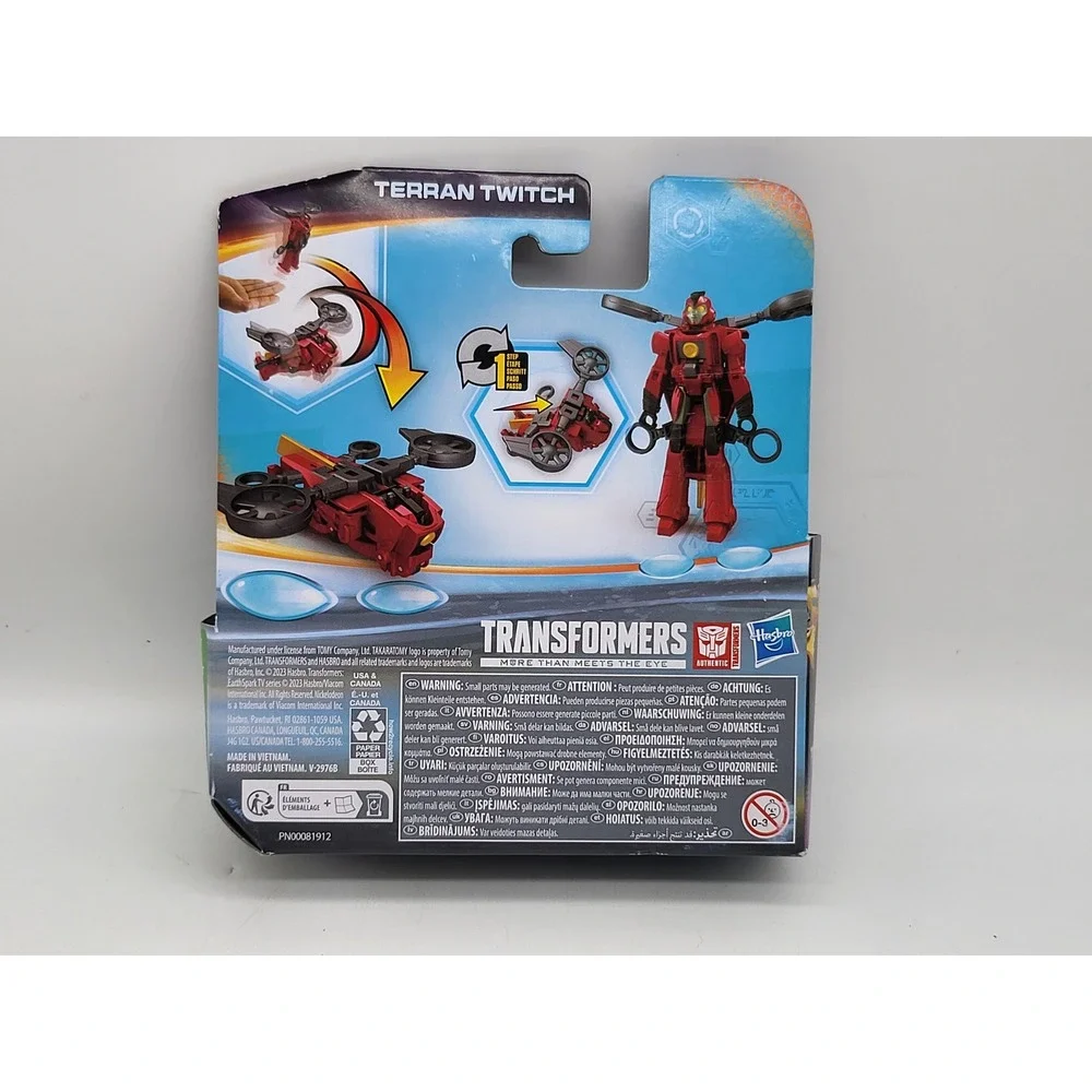 Transformers EarthSpark Terran Twitch 1-Step Flip Changer Drone Toy Hasbro FJH96